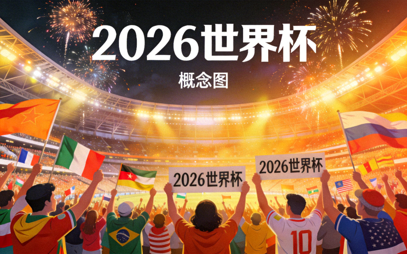 2026世界杯概念图 - 体育场与欢呼的球迷氛围