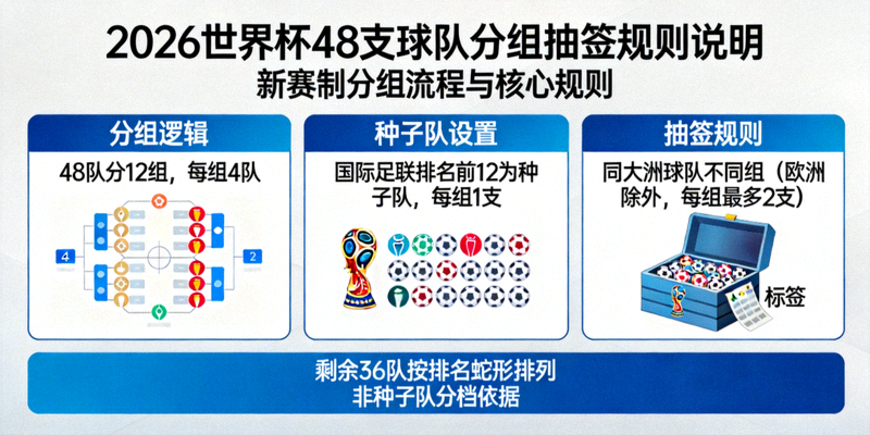 2026世界杯新赛制48支球队分组抽签规则说明图表